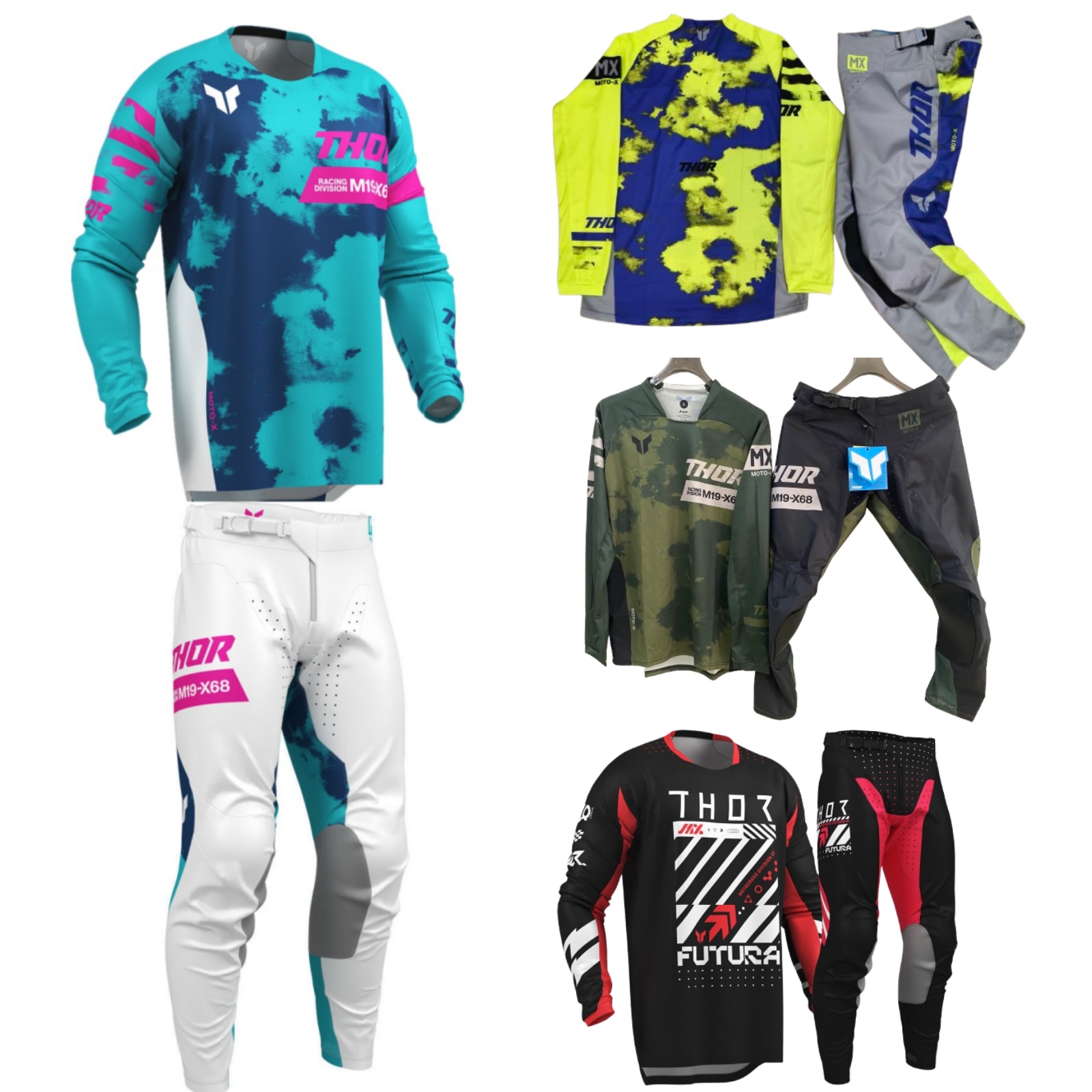 Motorcycle Gear Kit - Motocross Gear Set Top Off Road