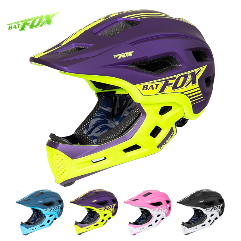 Motorcycle Gear Kids - BATFOX Full Face Helmet Kids Detachable
