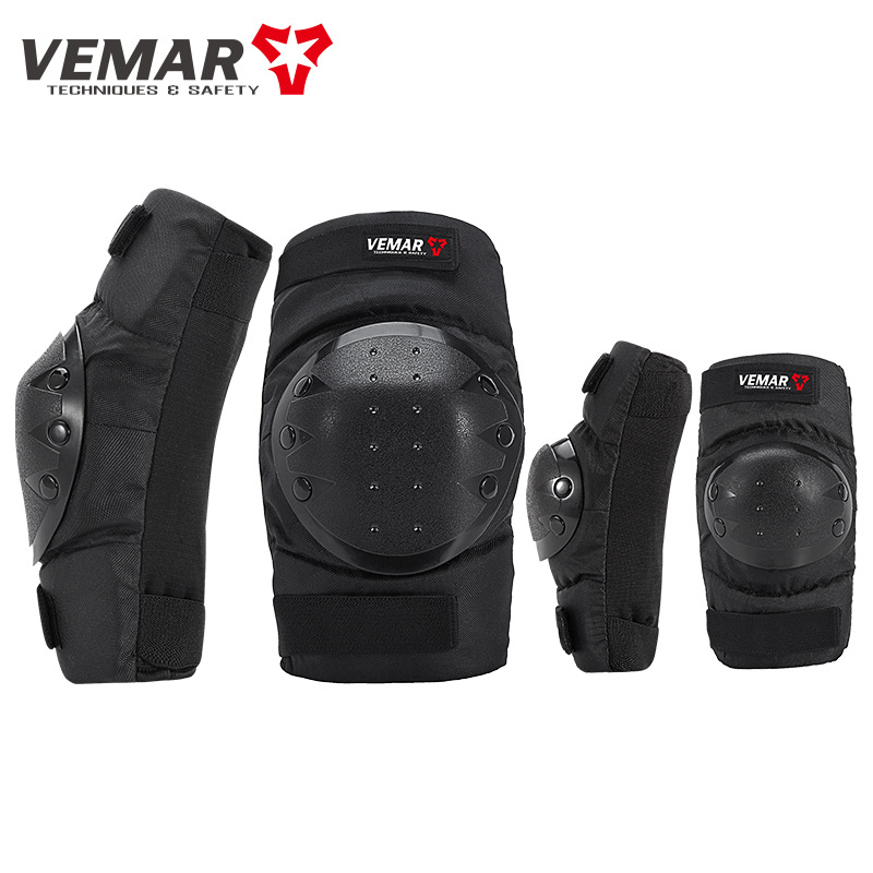Knee Elbow Pad Set 4 Pcs Adjus - Motorcycle Gear Youth recension och pris